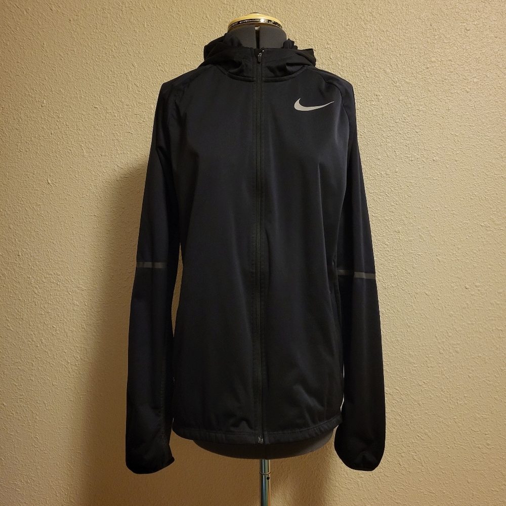 Nike Black Hooded Full-Zip Jacket Size Small